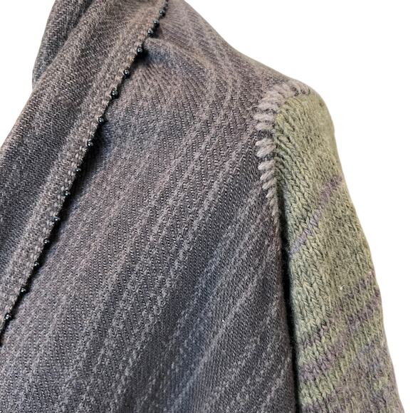 Peoli Hand Spun & Knit Wool Cardigan Brown Women's OS NWT - Picture 5 of 14